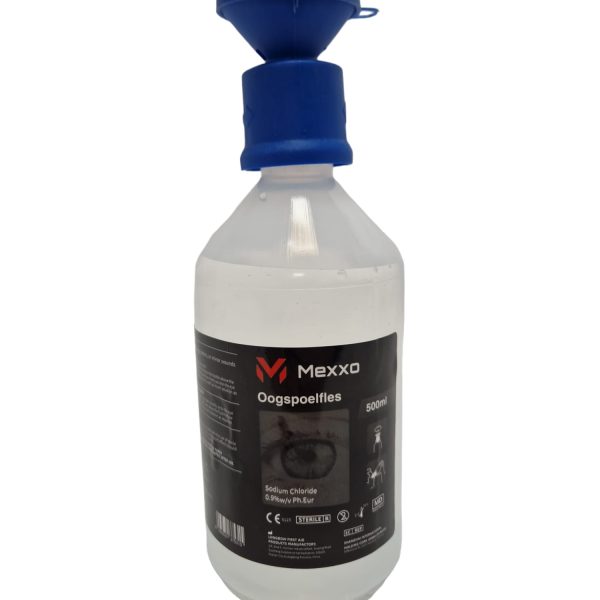 Mexxo oogspoelfles 250 ml NaCl 0,9%